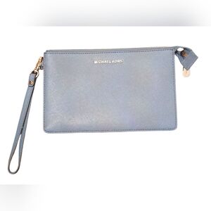 Michael Kors -NWT Denim Colored Wristlet, 2 Inside Compartments, 1-6 Card Slots